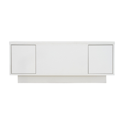 Lift-Up Coffee Table With 2 Doors, White