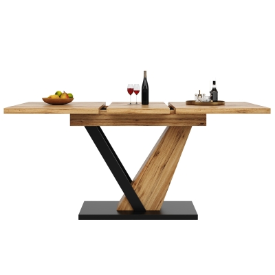 4–6 Seats Extendable Dining Table with Smart Telescopic Extension, Natural