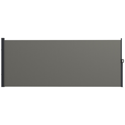 Outsunny Store Rétractable 4x1,6m Polyester Anti-UV Gris Foncé