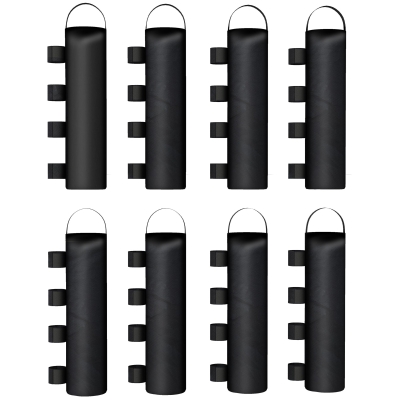 Outsunny 8 Pack Gazebo Sand Weights Bags, 40 kg 600D Heavy Duty Sand Bags Sandbags for Canopy Tent Legs, Without Sand, Black