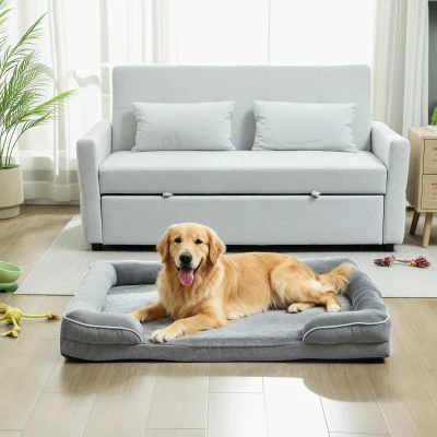 PawHut Dog Sofa Bed with Washable Cover Grey