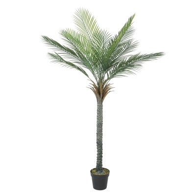 HOMCOM Künstliche Palme 180 cm, tropische Topfpflanze mit 15 realistischen Blättern für Wohnzimmer, Schlafzimmer, Büro
