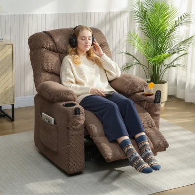 HOMCOM Electric Massage Recliner Chair with Heat Brown