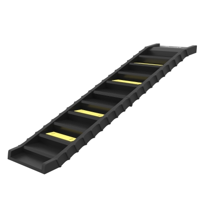 PawHut Rampe pliante pour chiens 154 cm Rampe pour voiture et lit avec 10 marches antidérapantes Charge 68 kg Noir
