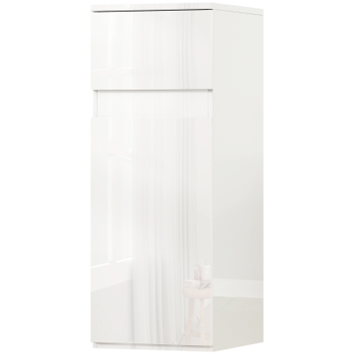 HOMCOM Meuble Suspendu Salle de Bain Blanc avec Tiroir