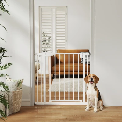 PawHut Cancelletto di Sicurezza 89x3x76 cm Bianco