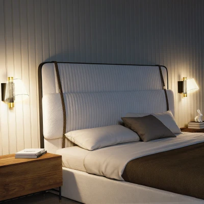 HOMCOM LED Wall Lamp 2 Pack Adjustable Black