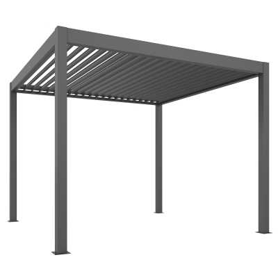 Outsunny Electric Aluminium Pergola with LED Lights 3x3m