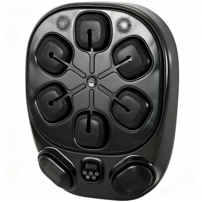 SPORTNOW Machine Boxe Murale LED Bluetooth Noir 61x48x11 cm