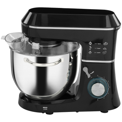 HOMCOM Robot Pâtissier 1400W 7L 6 Vitesses Noir