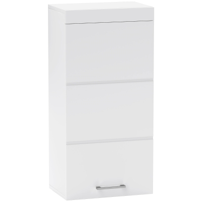 Szafka wisząca do łazienki, biała, z drzwiami, 2 półki