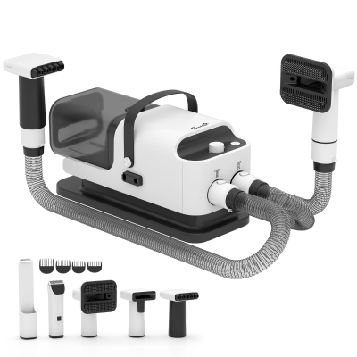 Pawhut Secador Blower 5 em 1 600W Secador para Cães com Velocidade do Vento e Temperaturas Ajustáveis 37,6x17,5x18,5 cm Branco