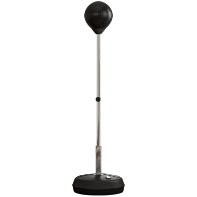 Zestaw do boksu z regulowanym stojakiem, rękawice, czarny