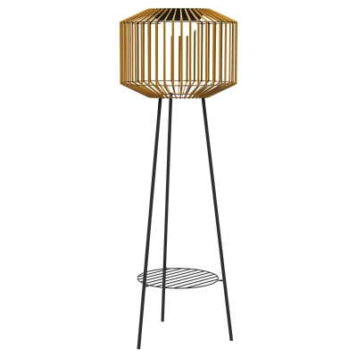 Outsunny Solarne oświetlenie drogowe, Zasilana przez USB Lampa ogrodowa LED z czujnikiem światła, Półka, Oświetlenie ogrodowe, Wodoszczelne IP44, do Balkonu, Tarasu, Metal, Brązowe