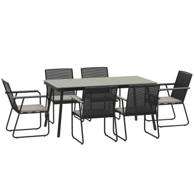 Zestaw mebli ogrodowych 7-częściowy, stół dla 6 osób