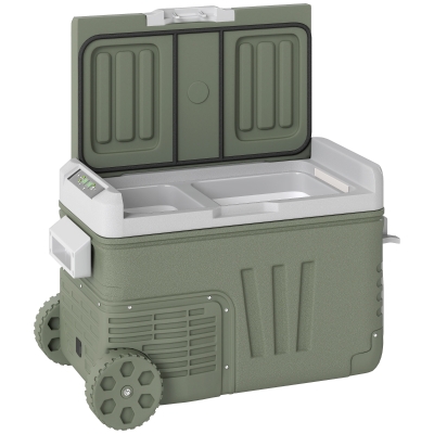 Kompresorowa lodówka elektryczna 33L z LED i kółkami