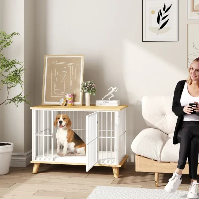 Klatka dla psa PawHut, z poduszką, do 15 kg, domowa