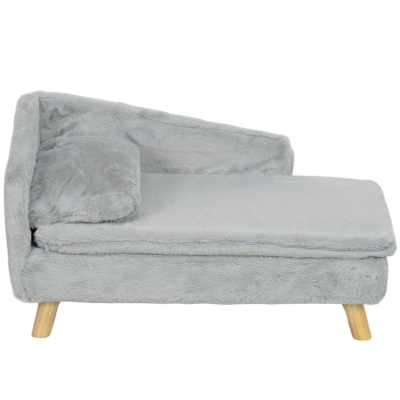 Sofa dla psa, podwyższone legowisko dla średnich psów, szare