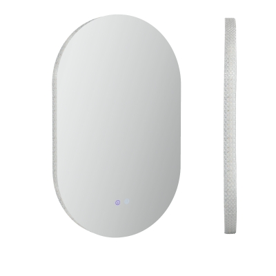 kleankin Specchio Bagno LED con Luminosità Regolabile Trasparente