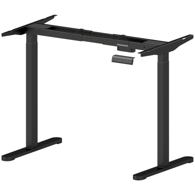 HOMCOM Electric Standing Desk Frame, Height Adjustable Sit Stand Desk Frame with Dual Motors, Memory Smart Panel and Collision Protection, Easy Assembly, Black