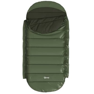 Outsunny Schlafsack, wasserdicht, leicht, gefüttert, Isolierung bis -20° C, 200L x 85B x 15H cm, Dunkelgrün