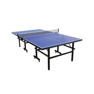 Tennis de table - Table de ping-pong - Pliable - Usage exterieur - 2 raquettes avec housse + 3 balles inclues - Bleu et noir
