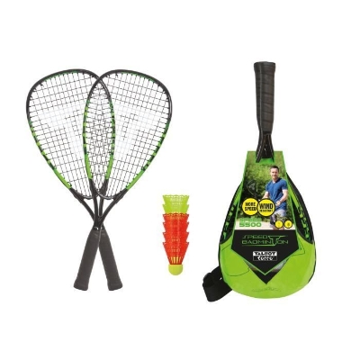 Raquette de Badminton TALBOT TORRO Speed 5500 - Aluminium - 56,5 cm de long - Profil de cadre 17,3 mm - 170 g - Cordage durable