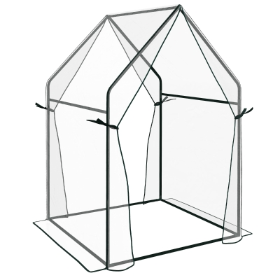 Outsunny Mini Greenhouse Portable 90x90x145cm Clear