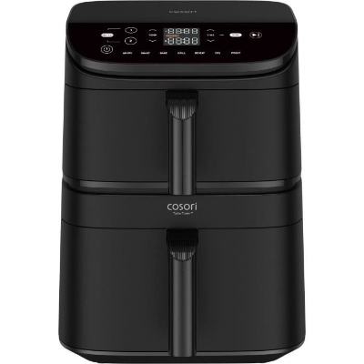Friteuse sans huile COSORI - Turbo Tower Chef Edition - Capacité 10,8L - 2 cuves - 6 programmes - 2630W - Noir
