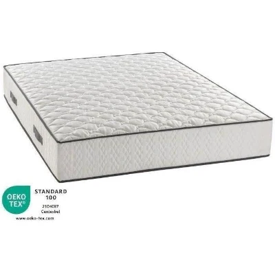 Pack sommier matelas 140 x 190 cm - Hauteur 24 cm - Couette et 2 oreillers - 7 zones - réversible - fabriqué en Belgique