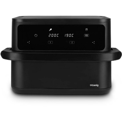 Friteuse sans huile HKoeNIG - FRY960 - Capacité 10L convertible 2 x 5L - 8 programmes de cuisson - 2400W