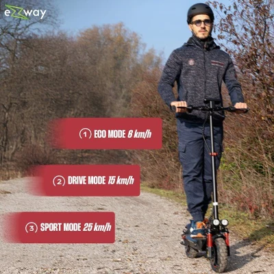 Trottinette électrique tout terrain pliable EBOOST INFINITY - EZWAY - 10 - 48V - 800W - Auto 90KM Feu stop + clignotants