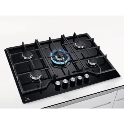 Plaque de cuisson a gaz - ELECTROLUX - KGG75362K - 5 foyers - 74 x 51 cm - Noir