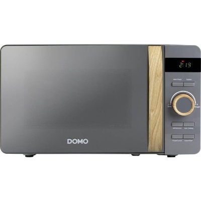 Micro-ondes - DOMO - DO3420 - Gris avec finition boisée - L45,1 x P34,7 x H25,8 cm - 20 L - 5 niveaux de puissance - 700W