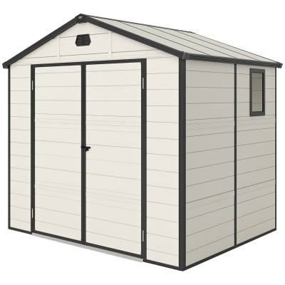 Garden Shed 240L x 190W x 228Hcm Cream