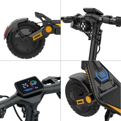 Trottinette électrique - URBANGLIDE - All Road 6 2x2 - 800 W - Pneus 10 - Max 25 km/h - Autonomie jusqu'a 80 km