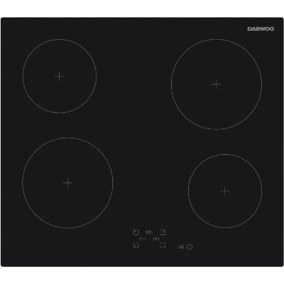 Plaque de cuisson vitrocéramique - DAEWOO - 4 foyers - 60 cm - BH6VTF27BNM - Noir