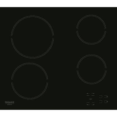 Table de cuisson vitrocéramique - HOTPOINT - HR631C - 4 foyers - 60 cm - Noir