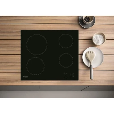 Table de cuisson vitrocéramique - HOTPOINT - HR631C - 4 foyers - 60 cm - Noir