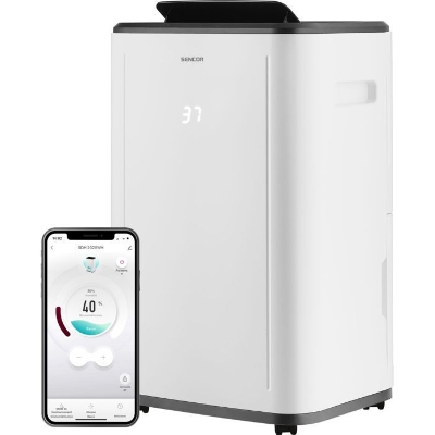 Déshumidificateur mobile intelligent - SENCOR - SDH 2028WH - 360 W - 20 L/jour - Réservoir : 6 L - 2 vitesses - Blanc