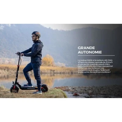 Trottinette électrique tout terrain pliable ECROSS PRO LITE 2- URBANGLIDE - 10 - 48V - 800W - Auto 40KM Feu stop + clignotants