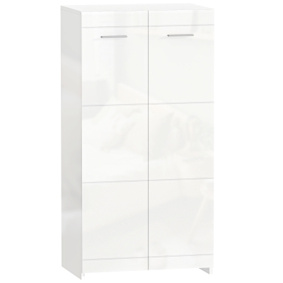 HOMCOM Scarpiera 55cm x 36cm x 108cm Bianco lucido