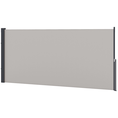 Outsunny Store Brise-Vue Rétractable 3x1.4m Gris