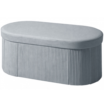 HOMCOM Banquette Rangement Pliable Velours 76x38x35cm Gris Foncé