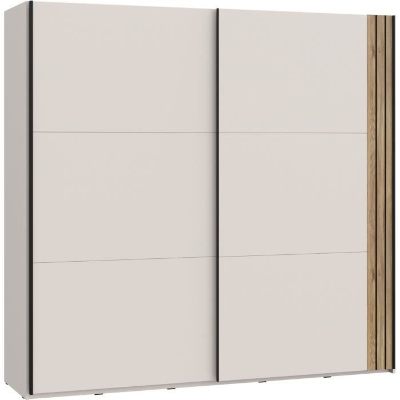 Armoire WAIKATO - Cachemire - 2 portes coulissantes - L220 x P61 x H210,5 cm