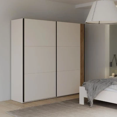 Armoire WAIKATO - Cachemire - 2 portes coulissantes - L220 x P61 x H210,5 cm