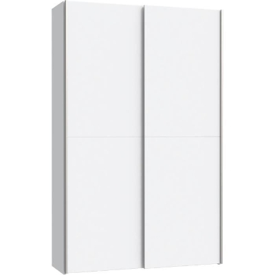 Armoire 2 portes coulissantes multifonction - Blanc mat - L120 x P41,6 x H190,5 cm - OZZULA