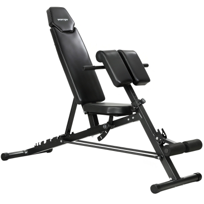 SPORTNOW Multifunctional weight bench, adjustable incline and flat bench with 6-position backrest, 3-position seat, black