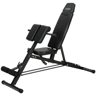 SPORTNOW Banc Musculation Réglable Noir 6 Positions