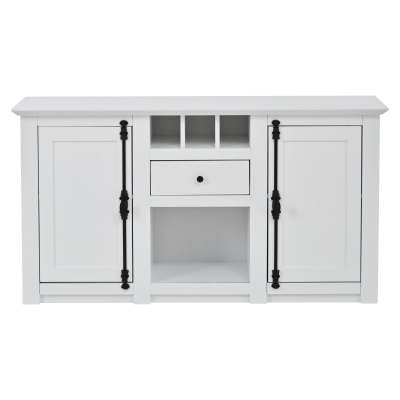 Credenza moderna con 2 ante e cassetto, Bianco